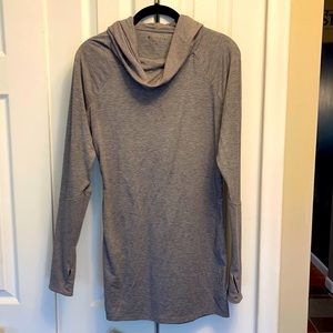 Athleta Cowl Neck Hooded Tunic - Grey - Small